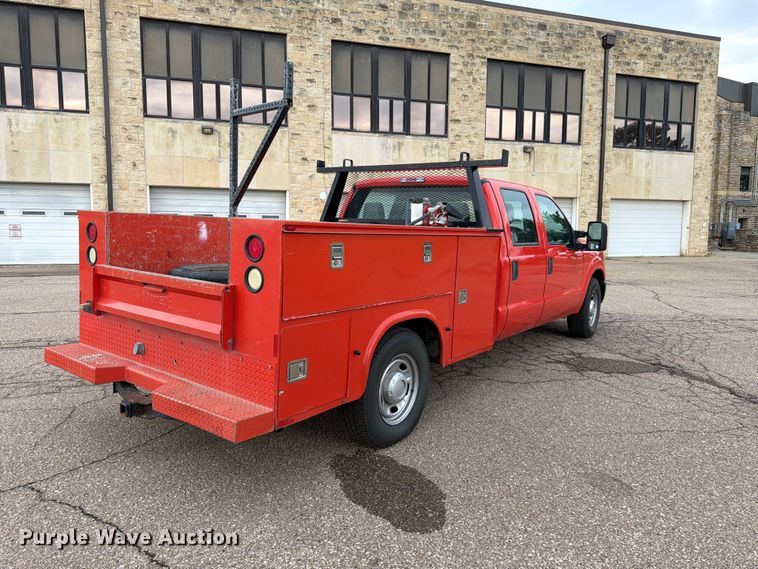 image for item FN1520 2011 Ford F250 Super Duty Crew Cab utility bed pickup truck