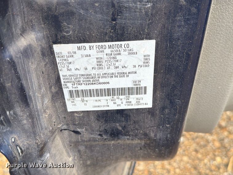 image for item FN1522 2008 Ford F150 pickup truck