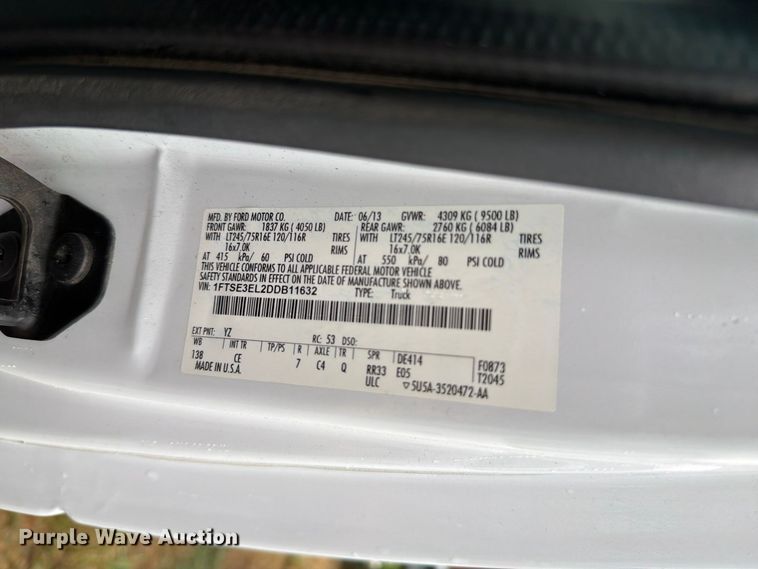 image for item FN1524 2013 Ford Econoline E350 van