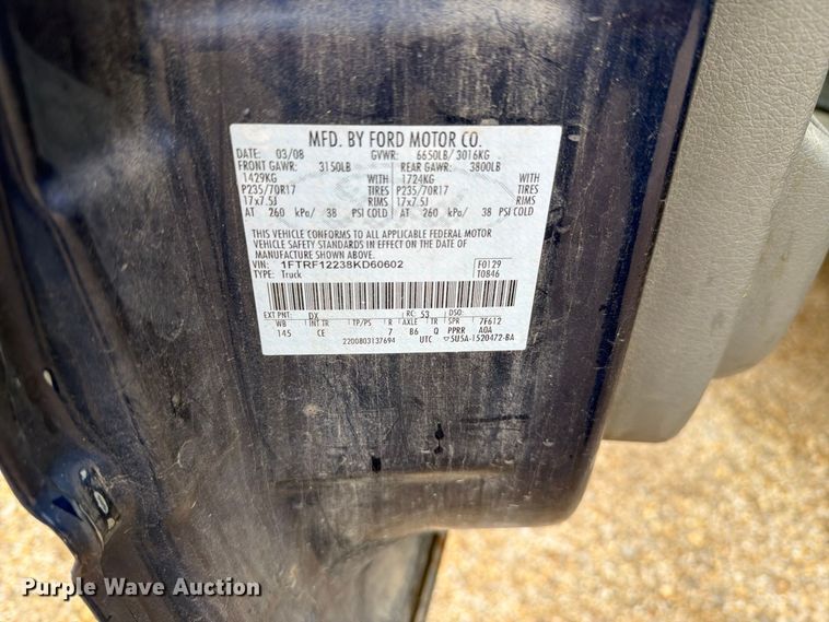 image for item FN1525 2008 Ford F-150 xl pickup truck