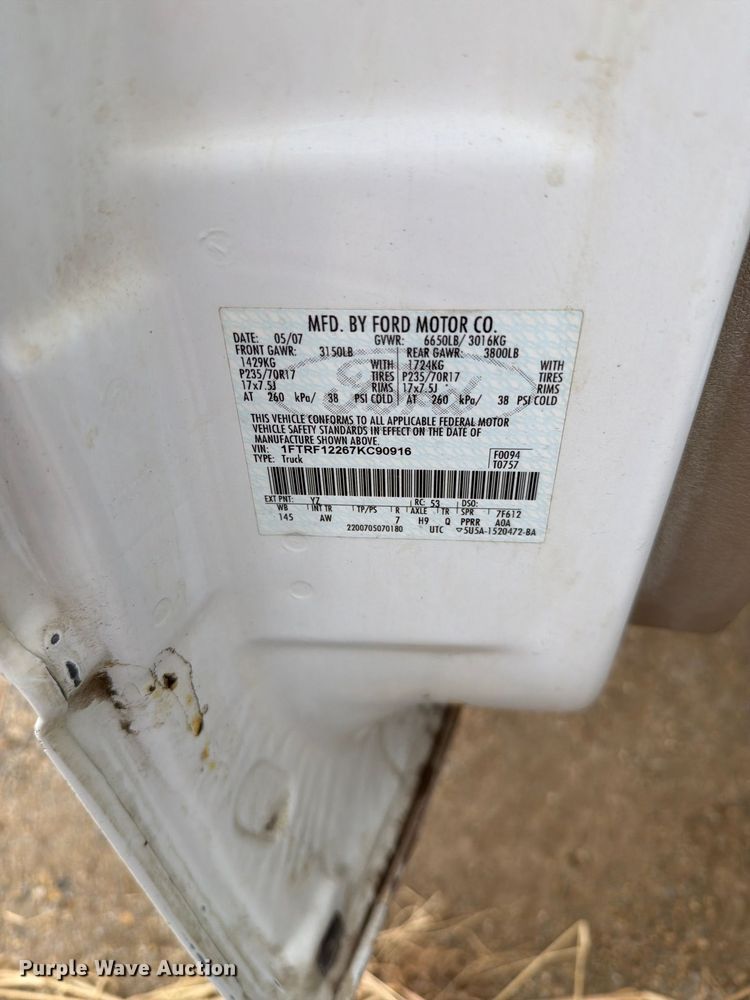 image for item FN1526 2007 Ford F150 pickup truck