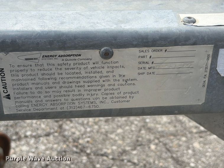 image for item NF9557 2009 Energy Absorption crash attenuator