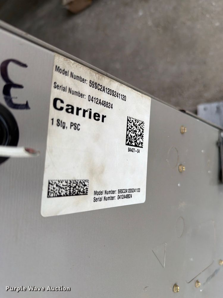 image for item NF9596 Carrier 59SCA120S241120 furnace