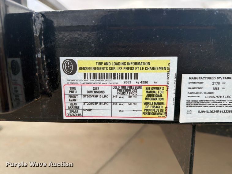 image for item DU3133 2024 Novae by Sure-trac Utility Trailer utility trailer