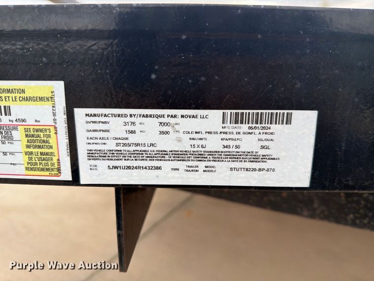 image for item DU3133 2024 Novae by Sure-trac Utility Trailer utility trailer