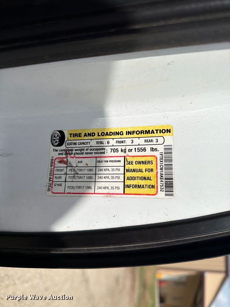image for item DU3137 2010 Ford F150 Ext. Cab pickup truck
