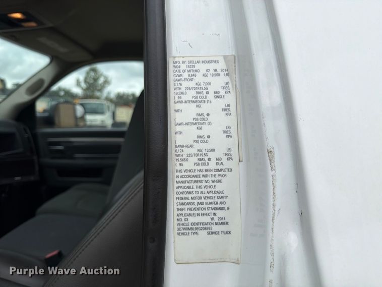 image for item DU3140 2014 RAM 5500 flatbed truck