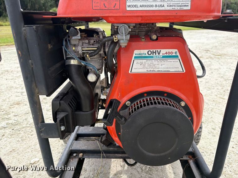 image for item DV7387 Kubota ARX6500 generator