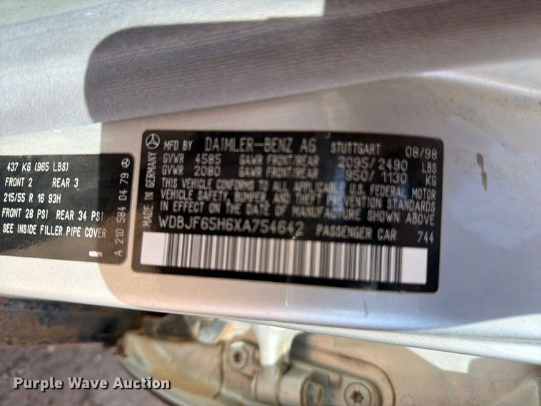 image for item DV8674 1999 Mercedes-benz E-Class 