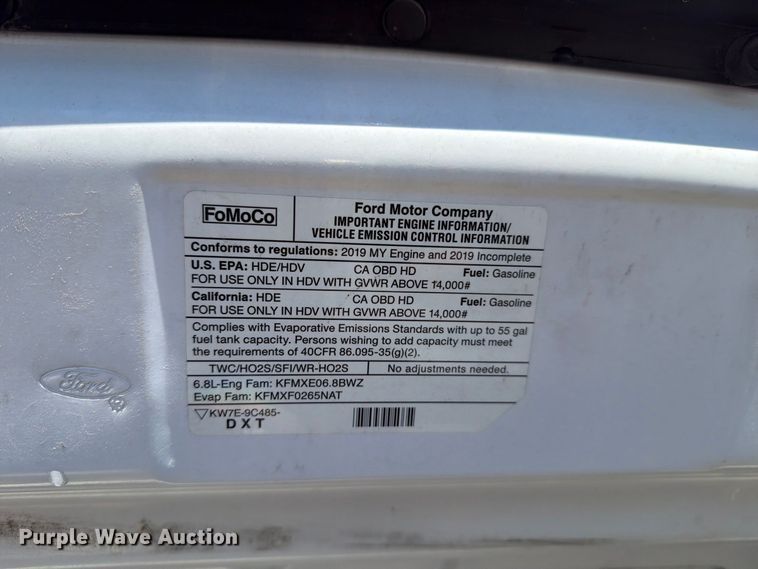 image for item DV8717 2019 Ford E450 refrigerated delivery truck