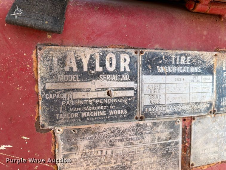 image for item DZ4867 1971 Taylor Y-12-WS forklift