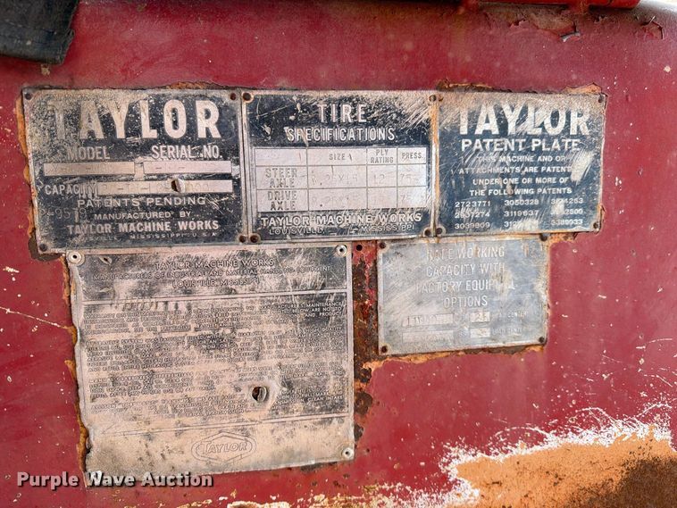 image for item DZ4867 1971 Taylor Y-12-WS forklift