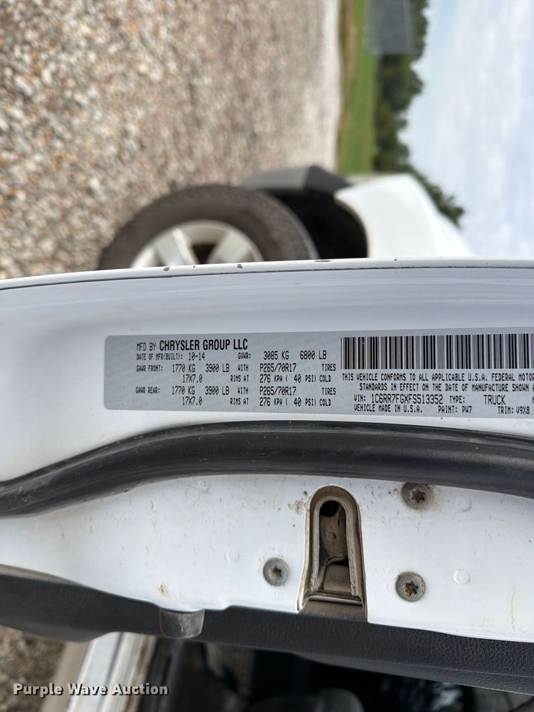 image for item DZ4895 2015 RAM 1500 Crew Cab pickup truck