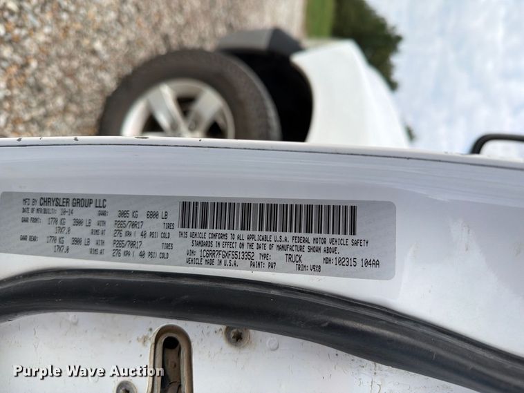 image for item DZ4895 2015 RAM 1500 Crew Cab pickup truck