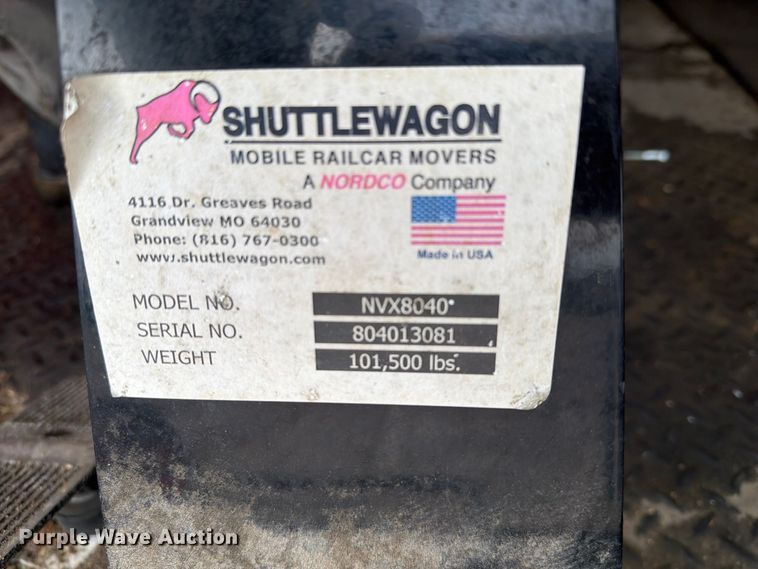 image for item EA0529 2013 Shuttlewagon Navigator NVX8040 railcar mover