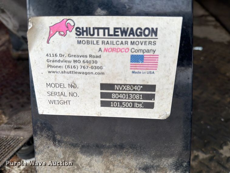 image for item EA0529 2013 Shuttlewagon Navigator NVX8040 railcar mover