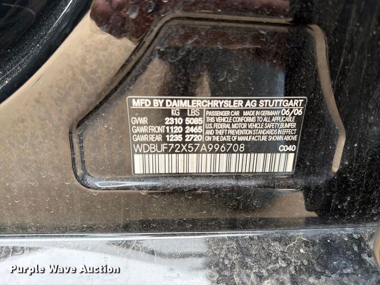 image for item EA0575 2007 Mercedes-Benz E-550 