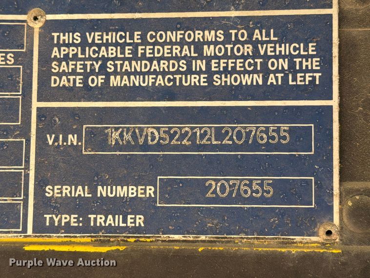 image for item EA7329 2002 Kentucky dry van trailer