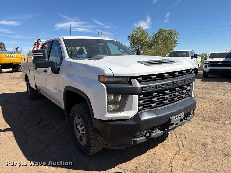 image for item ED0200 2020 Chevrolet Silverado 2500 Crew Cab utility bed pickup truck