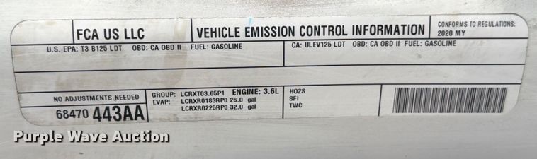 image for item ED5022 2020 RAM 1500 pickup truck