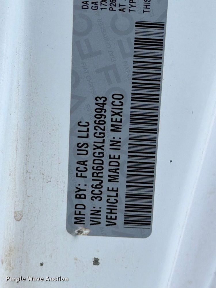 image for item ED5022 2020 RAM 1500 pickup truck