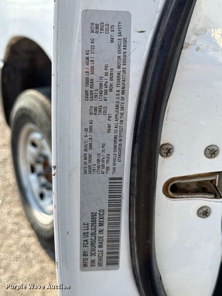 image for item ED5023 2020 RAM 2500 Crew Cab pickup truck