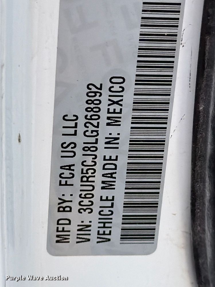 image for item ED5023 2020 RAM 2500 Crew Cab pickup truck