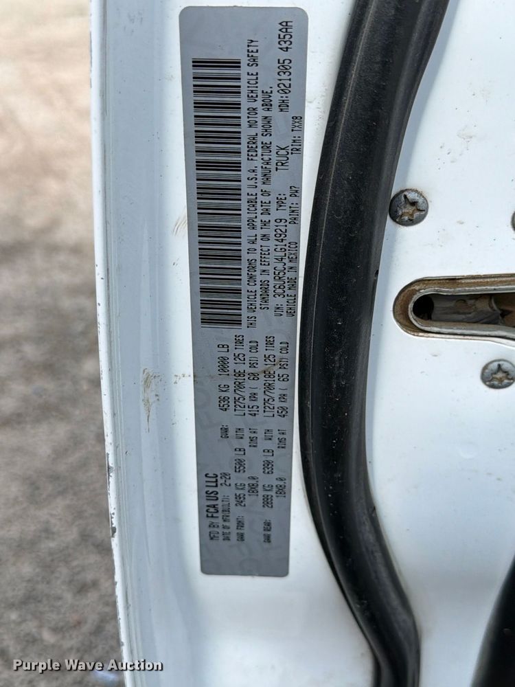 image for item ED5024 2020 RAM 2500 Crew Cab pickup truck