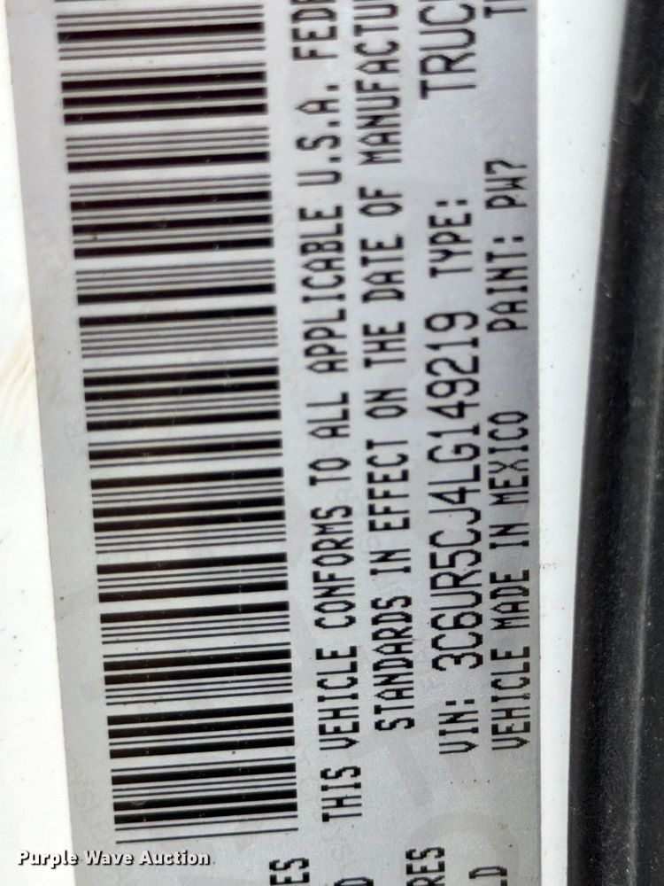 image for item ED5024 2020 RAM 2500 Crew Cab pickup truck
