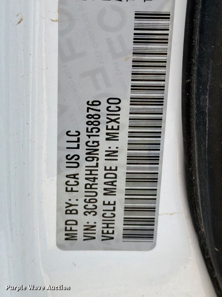 image for item ED5025 2022 RAM 2500 Crew Cab pickup truck