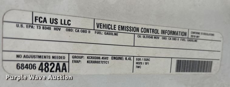 image for item ED5035 2019 RAM 2500HD Crew Cab pickup truck