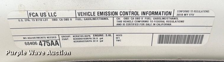 image for item ED5036 2019 RAM 1500 pickup truck