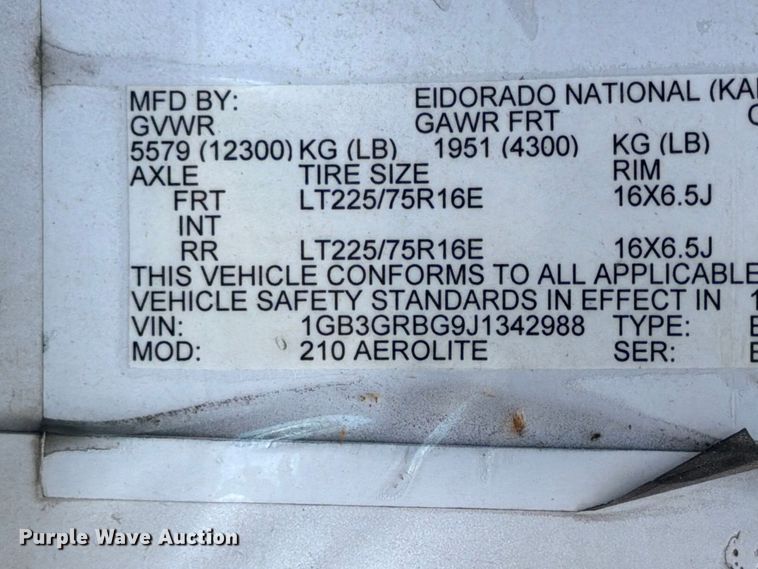 image for item ED5394 2019 Eldorado National 2010 Aerolite shuttle bus