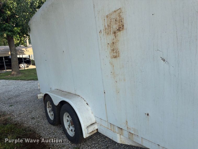 image for item EI7696 2026 Shop built  enclosed cargo trailer with K-Former seamless siding machine