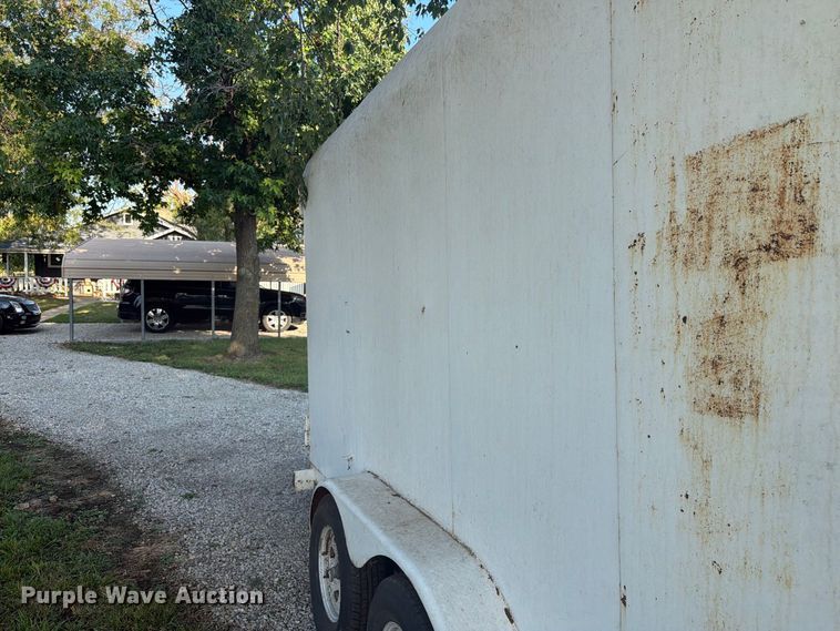 image for item EI7696 2026 Shop built  enclosed cargo trailer with K-Former seamless siding machine