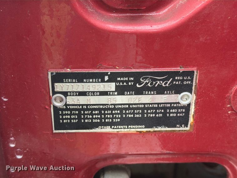 image for item EI7738 1961 Ford Thunderbird 