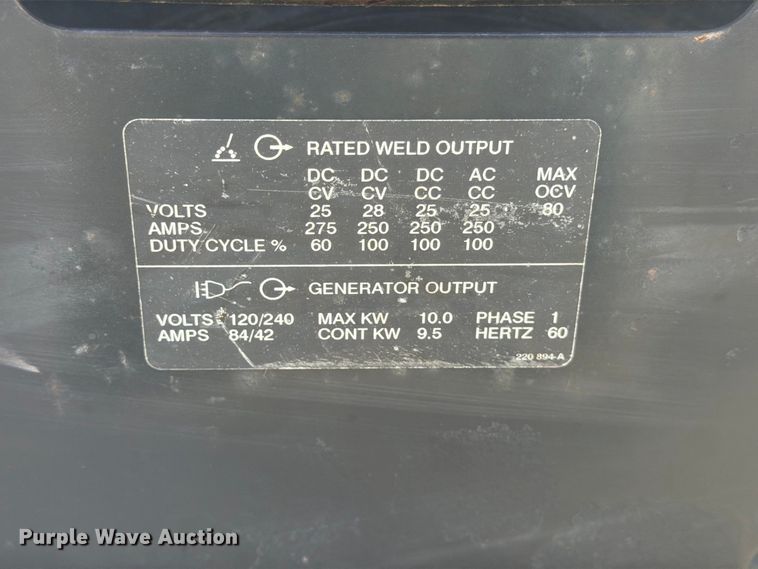 image for item EP7685 Miller Bobcat 250 welder/generator