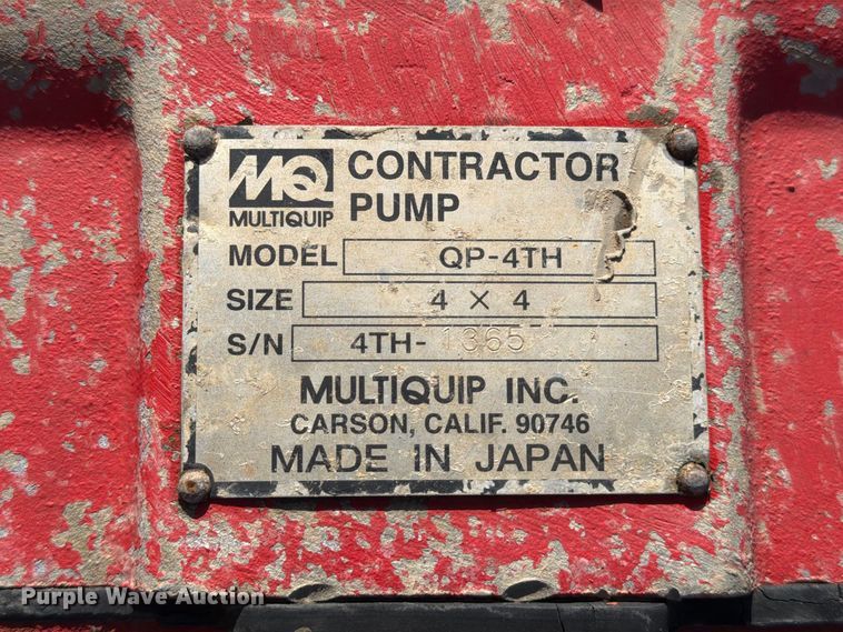 image for item EP7689 MultiQuip QP-4TH 4x4 Pump
