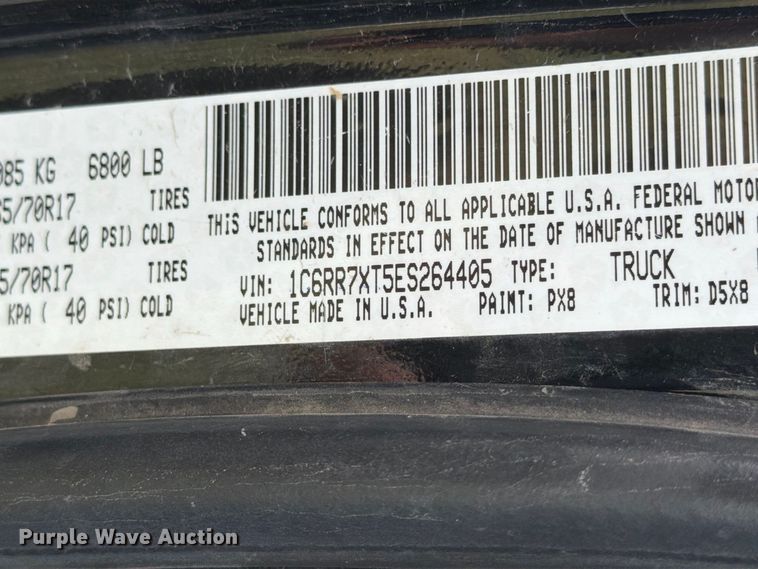 image for item EP7698 2014 RAM 1500 SSV Crew Cab pickup truck