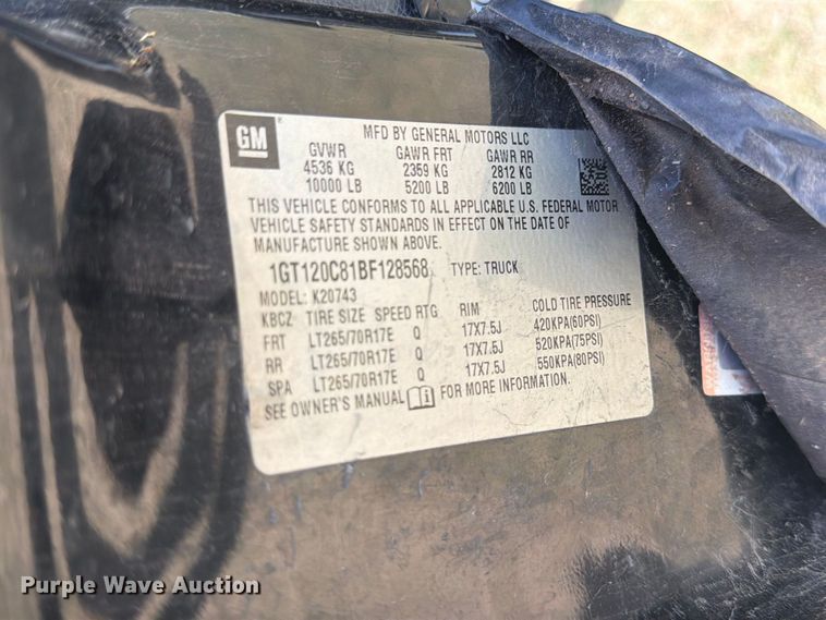 image for item EP7699 2011 GMC Sierra 2500HD Crew Cab pickup truck