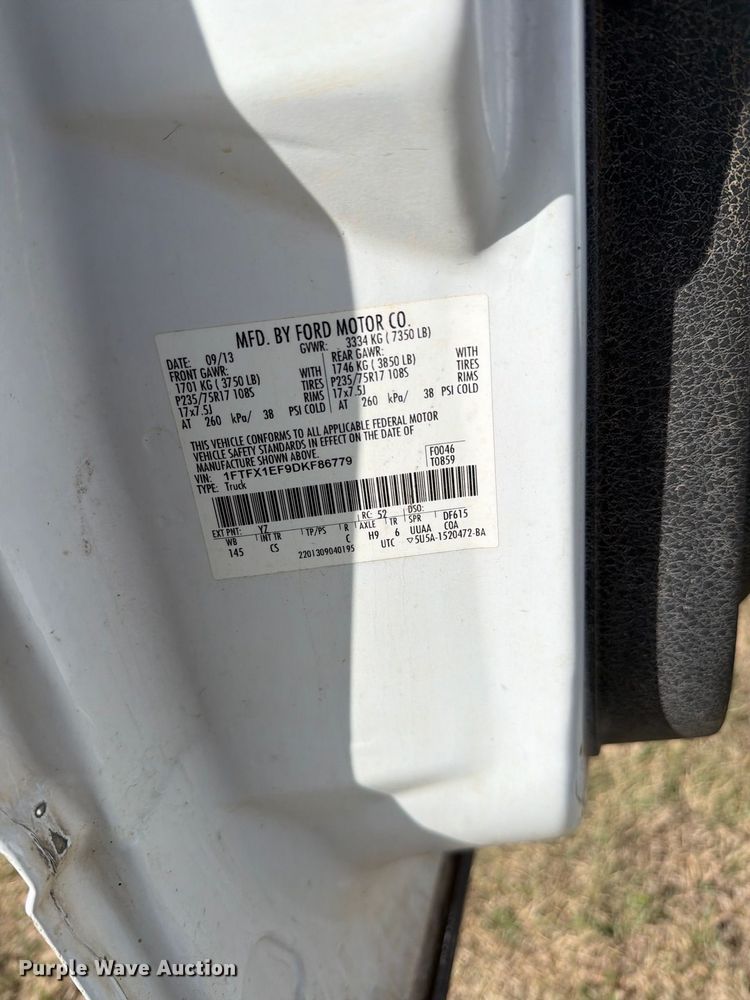 image for item EP7700 2013 Ford F150 Ext. Cab pickup truck