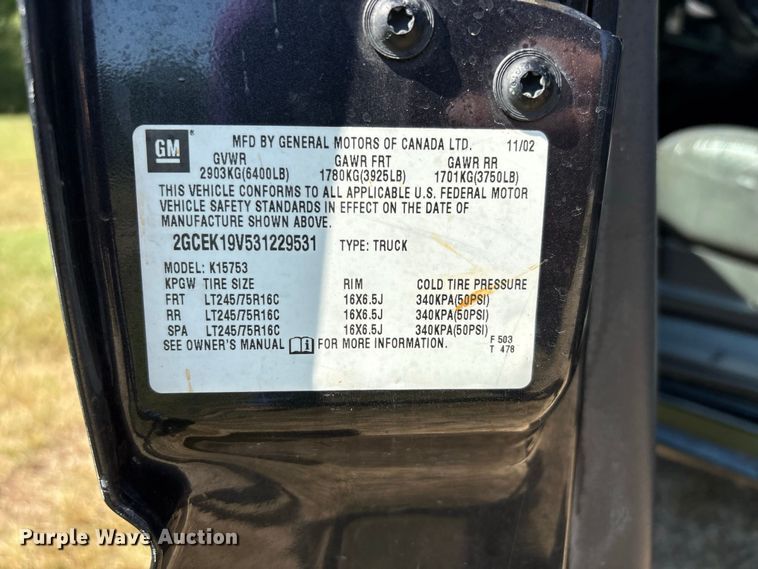 image for item ER3280 2003 Chevrolet Silverado 1500 Ext. Cab pickup truck