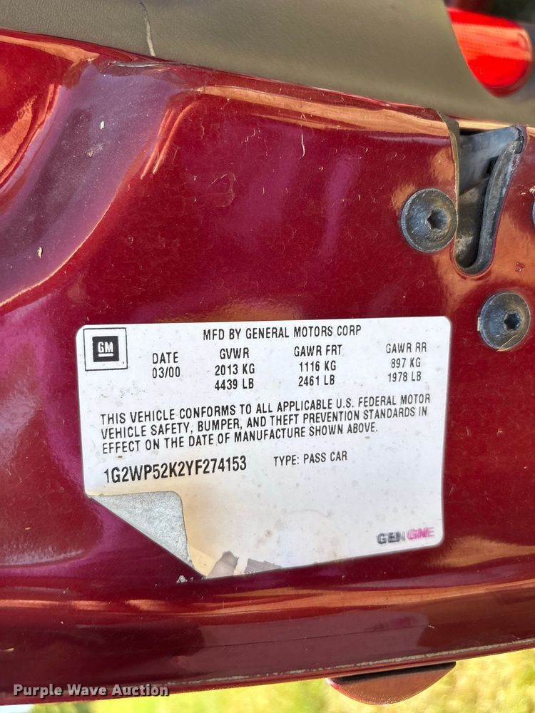 image for item ER3284 2000 Pontiac Grand Prix GT 