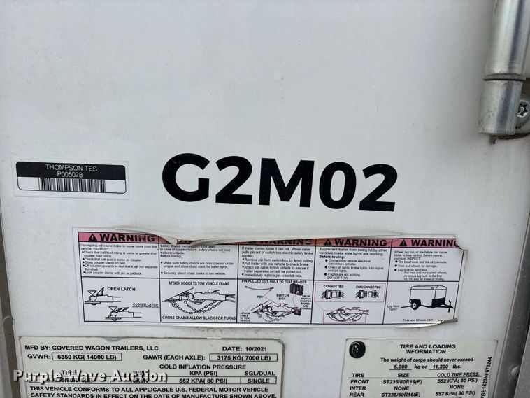 image for item ER3384 2021 Covered Wagon Inc. enclosed cargo trailer