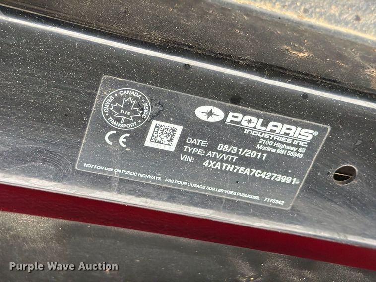 image for item ES1157 2012 Polaris Ranger 800XP utility vehicle