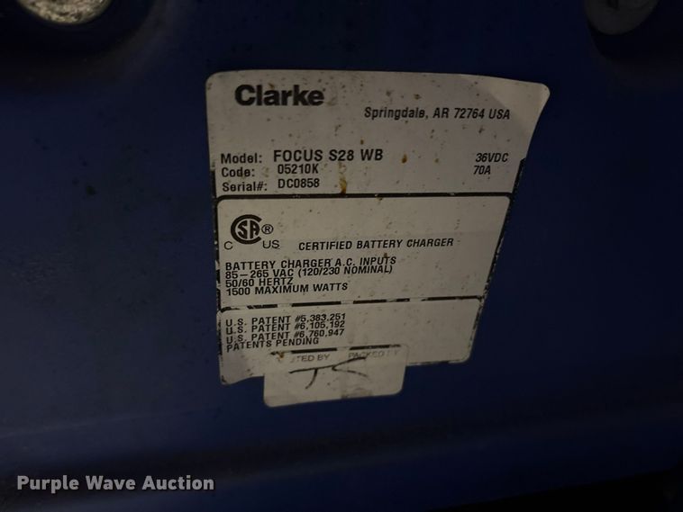 image for item ES8212 Clarke Focus S28 WB floor scrubber