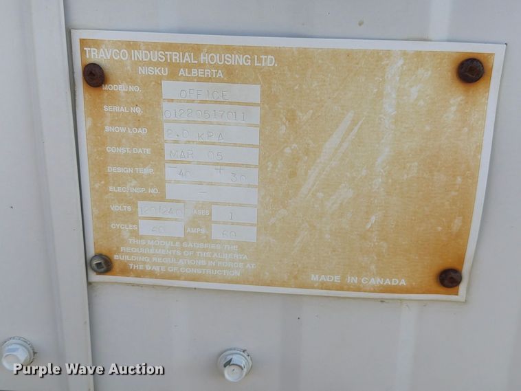 image for item EW2255 2005 Travco Office skid mounted office