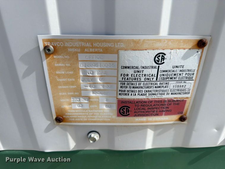 image for item EW2258 Travco Office skid mounted office