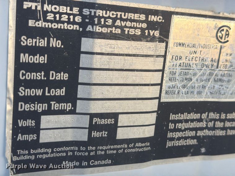 image for item EW2268 PTI Noble Structures Office skid mounted office