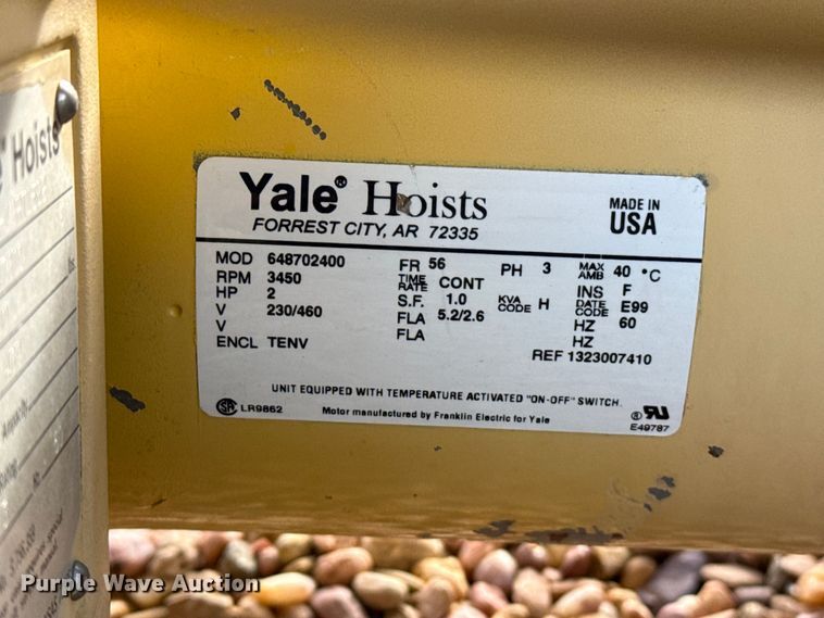 image for item EW4366 Yale KEL2-10RT15S2 overhead crane